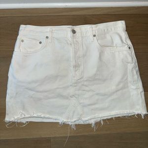 AGOLDE White Denim Skirt
